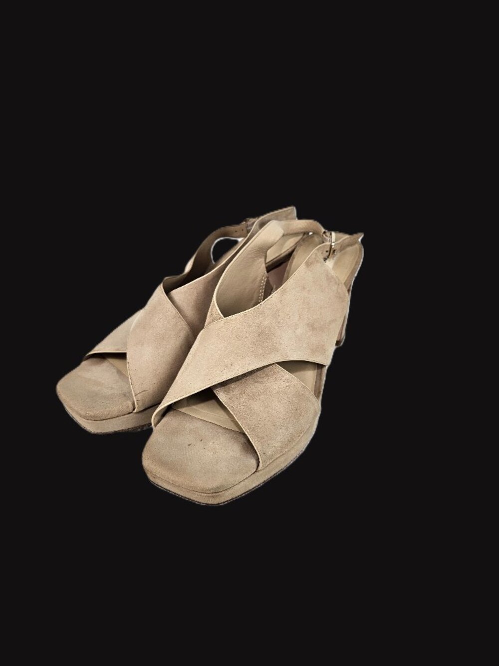 Antonio Melani Dana Suede Platform X-Band Slingback Sandal